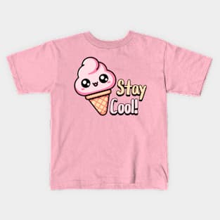 Stay Cool! Cute Ice Cream Puns Kids T-Shirt